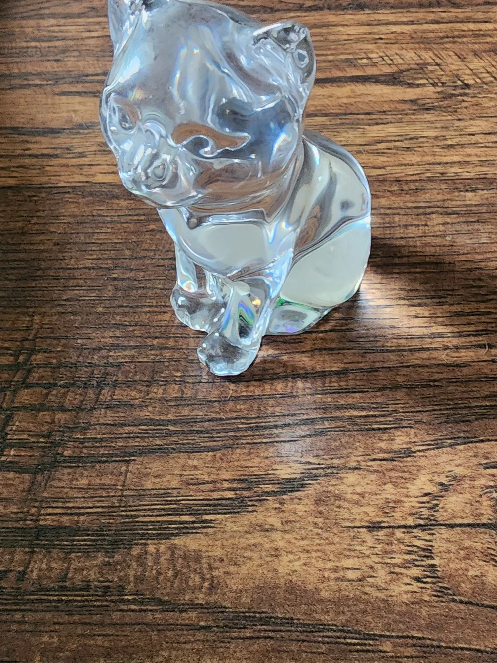 Crystal Cat Salt And Pepper Shaker Set And Paper Weight